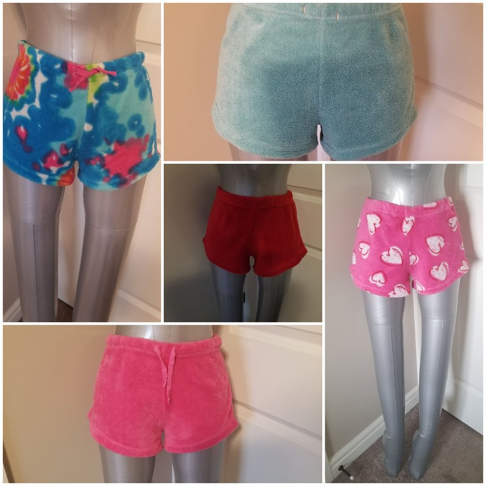 5 Totally Pink brand plush sleep shorts